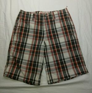 Mossimo Plaid Flat Front 4 Pocket Shorts